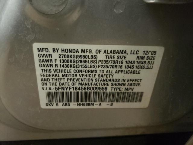 Photo 10 from auction – 2006 HONDA PILOT EX with VIN 5FNYF18456B009558