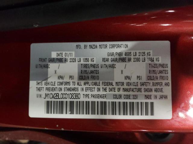 Photo 10 from auction – 2012 MAZDA 5 with VIN JM1CW2BL0C0108380