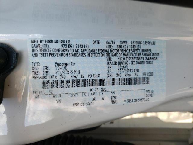 Photo 10 from auction – 2015 FORD FOCUS S with VIN 1FADP3E28FL345508