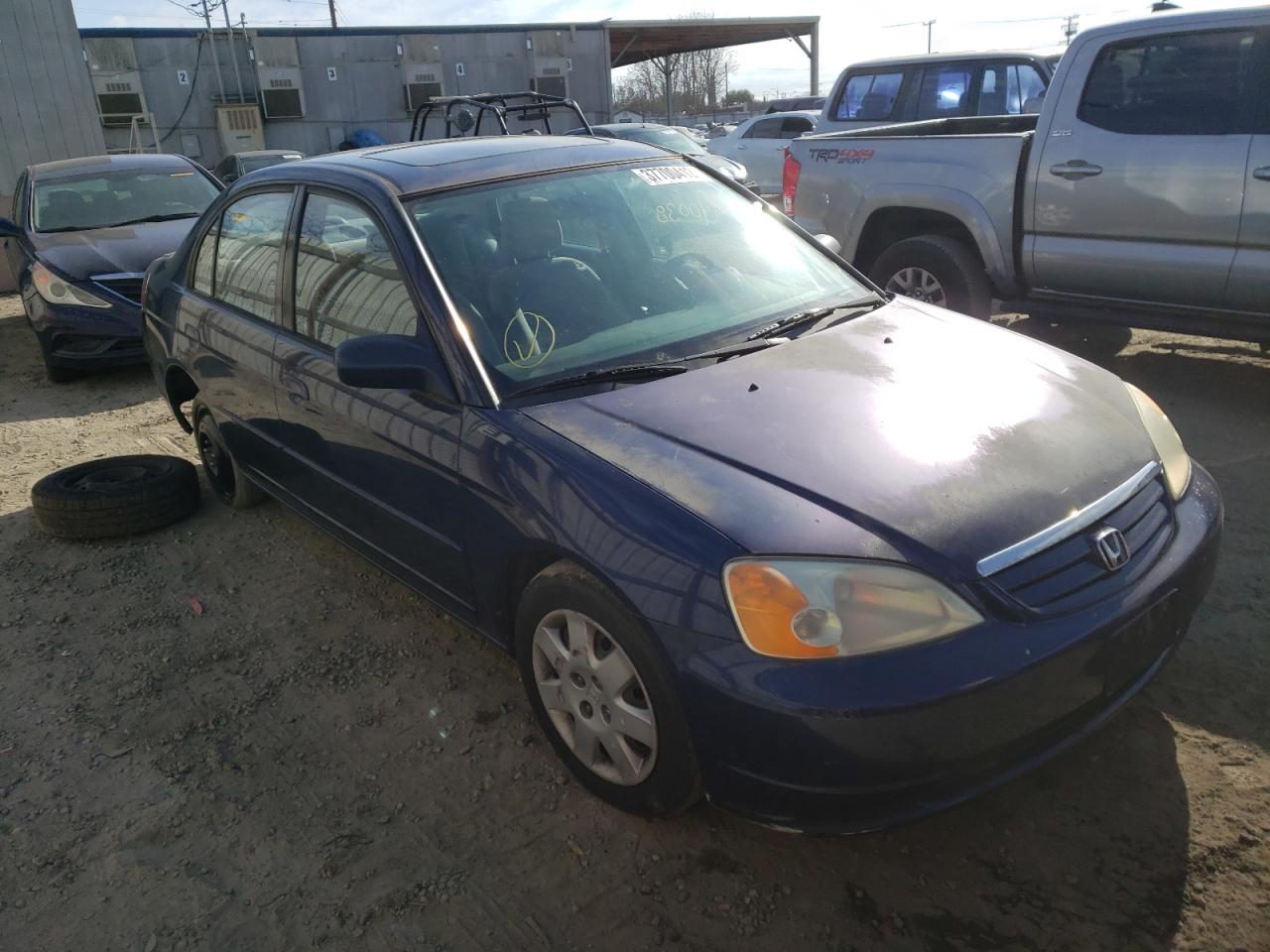 HONDA CIVIC EX 2002 with VIN JHMES26782S002858 - Photo from auction