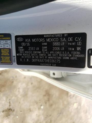 Photo 10 from auction – 2017 KIA FORTE LX with VIN 3KPFK4A71HE036175