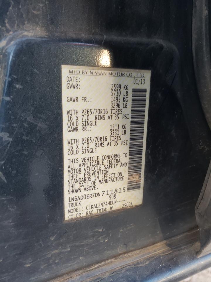 Photo 10 from auction – 2013 NISSAN FRONTIER S with VIN 1N6AD0ER7DN711815