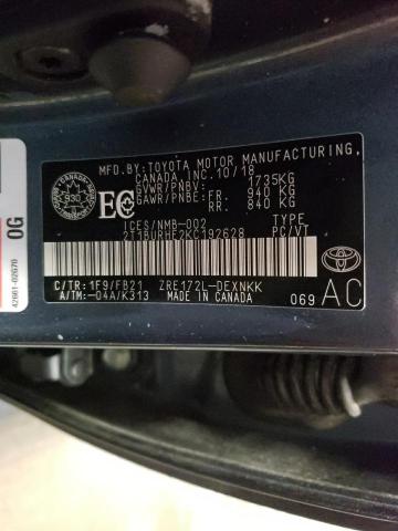 Photo 10 from auction – 2019 TOYOTA COROLLA L with VIN 2T1BURHE2KC192628