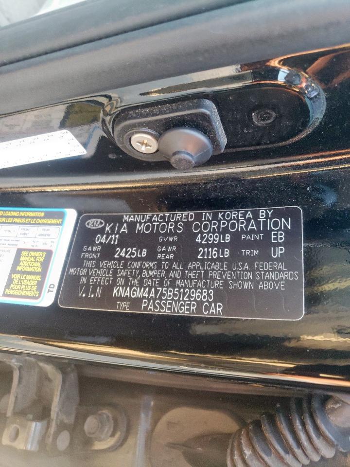 Photo 10 from auction – 2011 KIA OPTIMA LX with VIN KNAGM4A75B5129683
