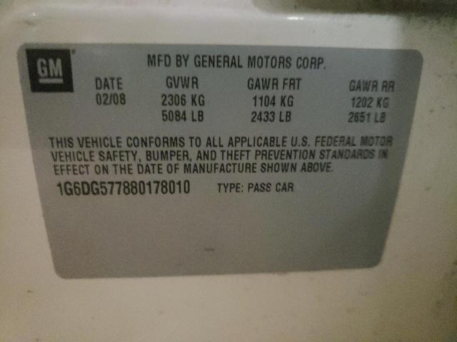 Photo 10 from auction – 2008 CADILLAC CTS with VIN 1G6DG577880178010