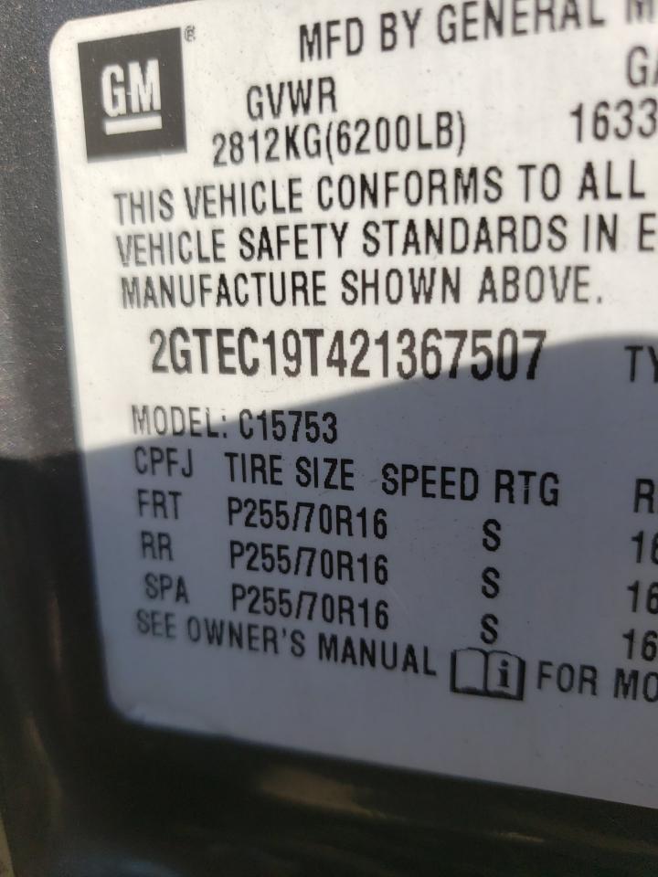 Photo 10 from auction – 2002 GMC NEW SIERRA with VIN 2GTEC19T421367507