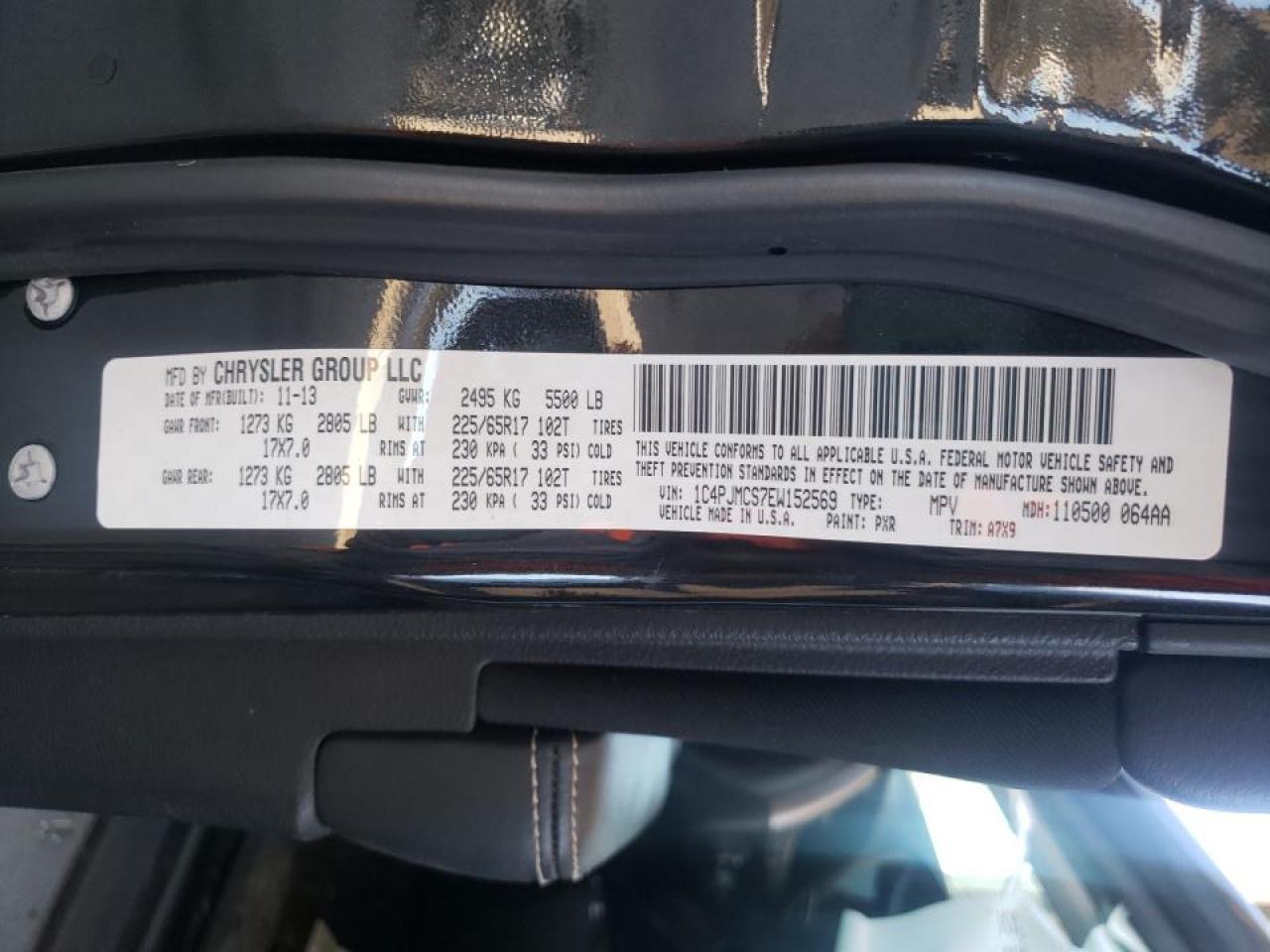 Photo 10 from auction – 2014 JEEP CHEROKEE L with VIN 1C4PJMCS7EW152569