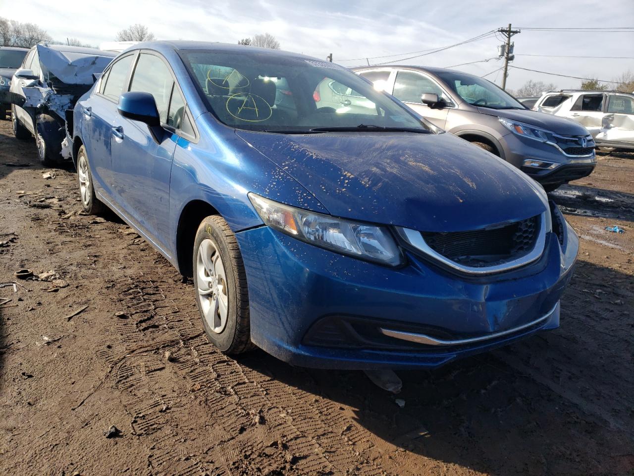 HONDA CIVIC LX 2013 with VIN 19XFB2F59DE244584 - Photo from auction