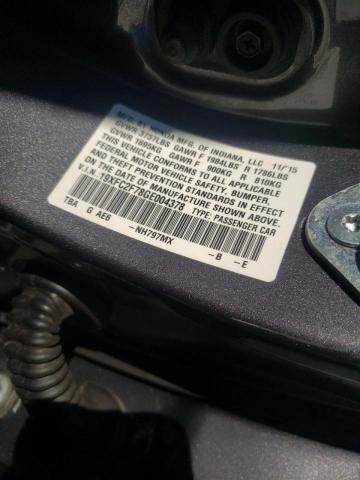 Photo 10 from auction – 2016 HONDA CIVIC EX with VIN 19XFC2F78GE004378
