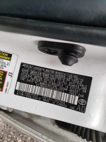 Photo 10 from auction – 2010 TOYOTA COROLLA BA with VIN 2T1BU4EE5AC463171