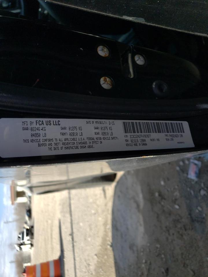 Photo 10 from auction – 2015 DODGE CHALLENGER with VIN 2C3CDZAG7FH787877