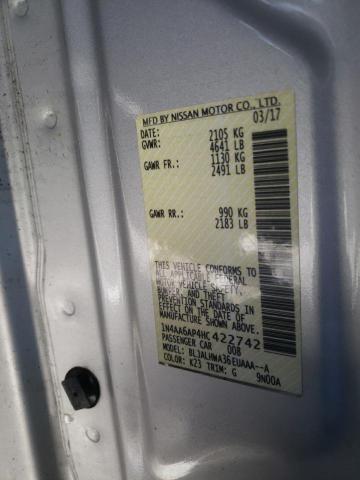 Photo 10 from auction – 2017 NISSAN MAXIMA 3.5 with VIN 1N4AA6AP4HC422742