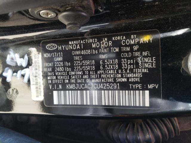 Photo 10 from auction – 2012 HYUNDAI TUCSON GLS with VIN KM8JUCAC7CU425291