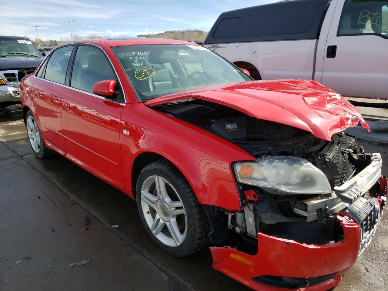AUDI A4 2.0T QU 2008 with VIN WAUDF78E18A083790 - Photo from auction