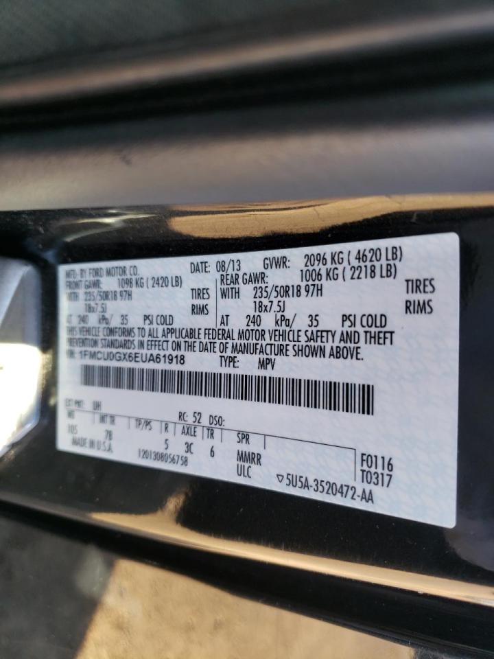 Photo 10 from auction – 2014 FORD ESCAPE SE with VIN 1FMCU0GX6EUA61918