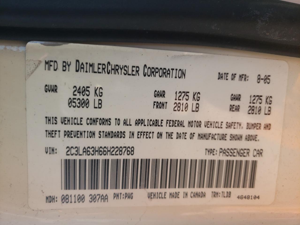 صورة رقم 10 من المزاد - 2006 CHRYSLER 300C مع VIN 2C3LA63H66H228768