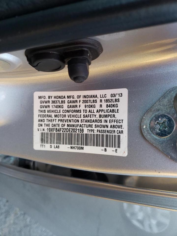 Photo 10 from auction – 2013 HONDA CIVIC HYBR with VIN 19XFB4F22DE202159