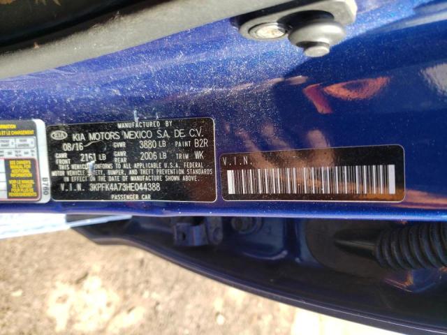 صورة رقم 10 من المزاد - 2017 KIA FORTE LX مع VIN 3KPFK4A73HE044388