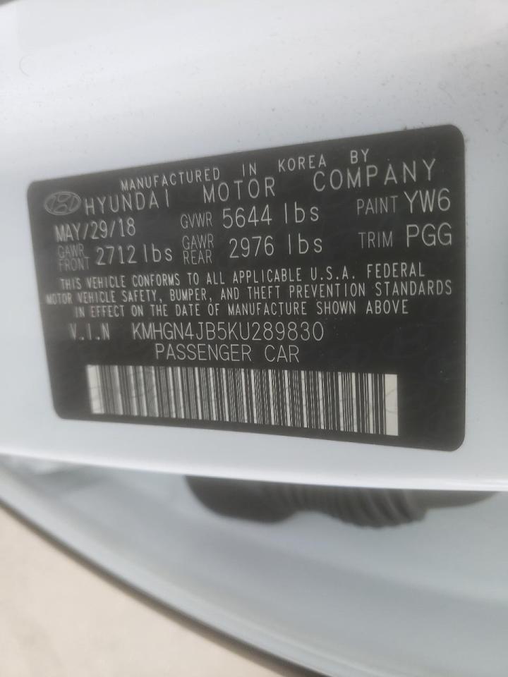 Photo 10 from auction – 2019 GENESIS G80 BASE with VIN KMHGN4JB5KU289830