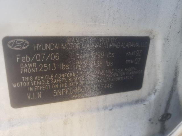 Photo 10 from auction – 2006 HYUNDAI SONATA GLS with VIN 5NPEU46C06H117446