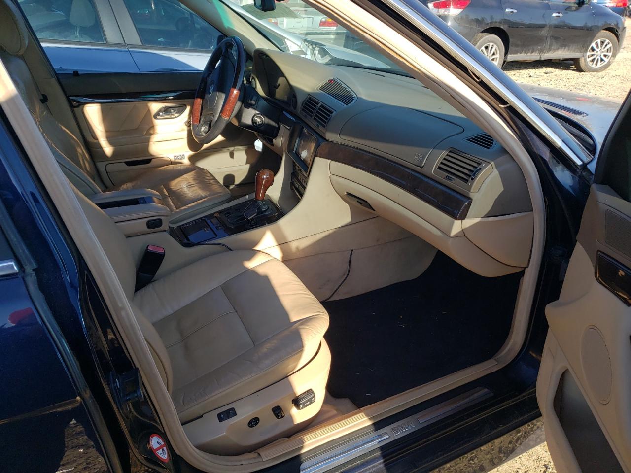 Photo 5 from auction – 2001 BMW 740 IL with VIN WBAGH83441DP28710