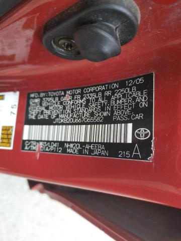 Photo 10 from auction – 2006 TOYOTA PRIUS with VIN JTDKB20U667065582