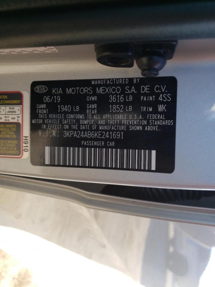 Photo 10 from auction – 2019 KIA RIO S with VIN 3KPA24AB6KE241691