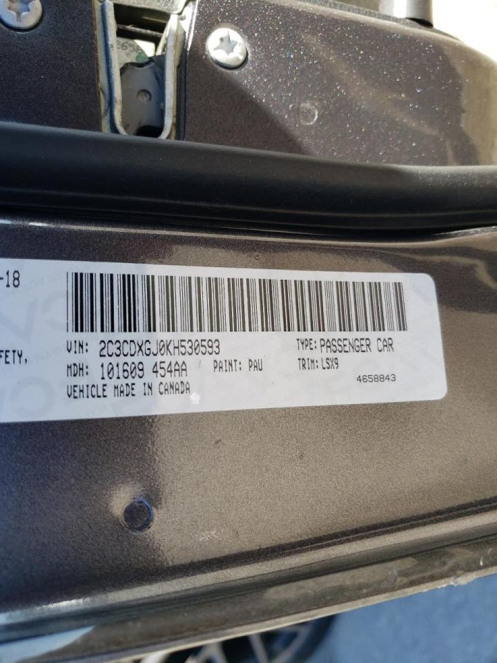 Photo 10 from auction – 2019 DODGE CHARGER SC with VIN 2C3CDXGJ0KH530593