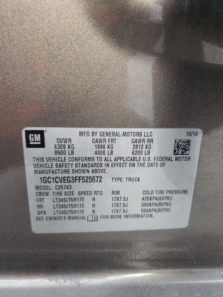 Photo 10 from auction – 2015 CHEVROLET SILVERADO with VIN 1GC1CVEG3FF525672
