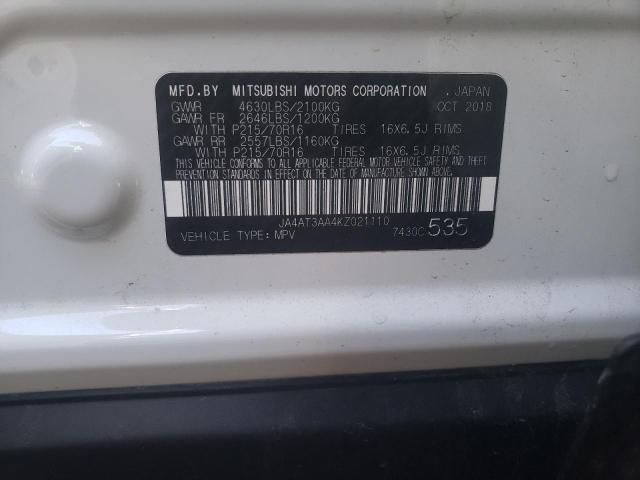 Photo 10 from auction – 2019 MITSUBISHI ECLIPSE CR with VIN JA4AT3AA4KZ021110