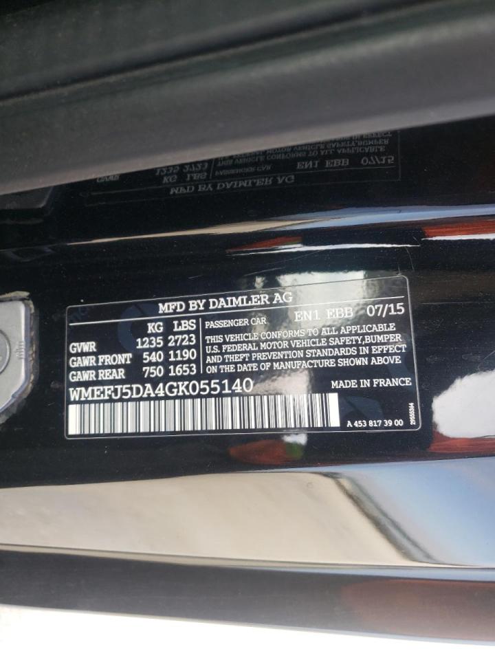 Photo 10 from auction – 2016 SMART FORTWO with VIN WMEFJ5DA4GK055140