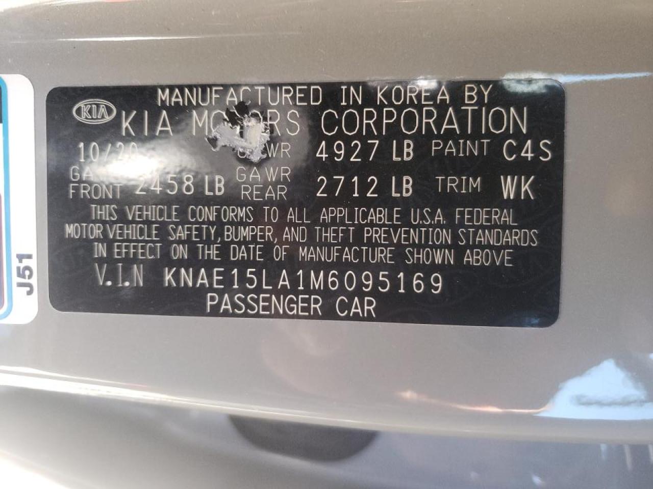 Photo 10 from auction – 2021 KIA STINGER with VIN KNAE15LA1M6095169