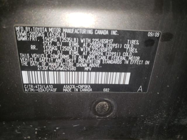 Photo 10 from auction – 2010 TOYOTA RAV4 LIMIT with VIN 2T3DF4DV5AW024580