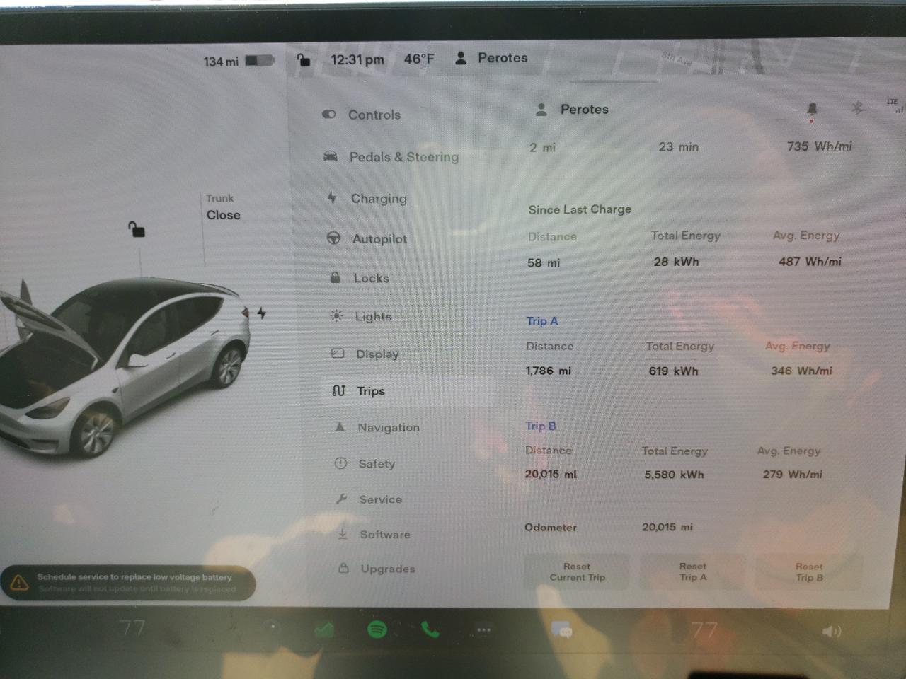 Photo 8 from auction – 2020 TESLA MODEL Y with VIN 5YJYGDEFXLF017610
