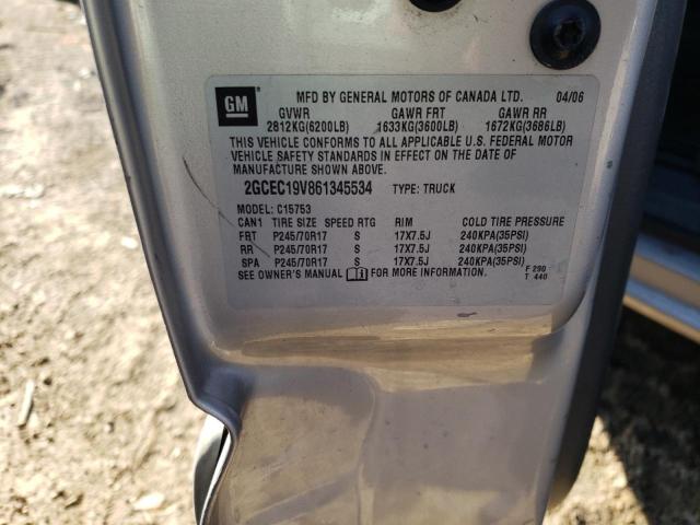 Photo 10 from auction – 2006 CHEVROLET SILVERADO with VIN 2GCEC19V861345534