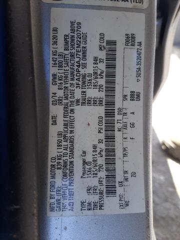 Photo 10 from auction – 2014 FORD FIESTA S with VIN 3FADP4AJ7EM220709