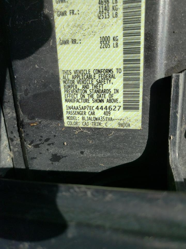 Photo 10 from auction – 2014 NISSAN MAXIMA S with VIN 1N4AA5AP7EC444627