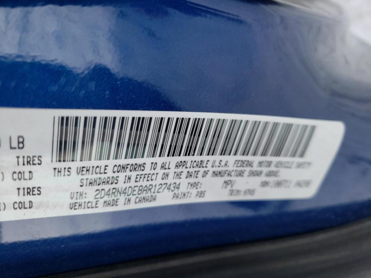 Photo 10 from auction – 2010 DODGE GRAND CARA with VIN 2D4RN4DE8AR127434
