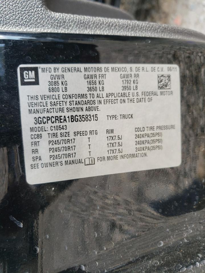 Photo 10 from auction – 2011 CHEVROLET SILVERADO with VIN 3GCPCREA1BG358315