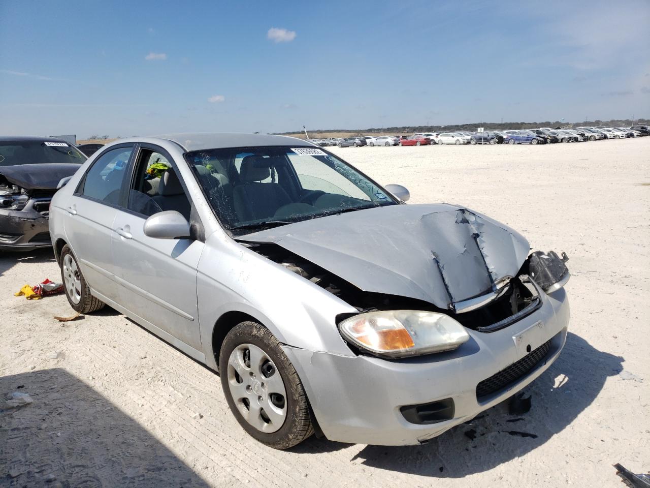 KIA SPECTRA EX 2008 with VIN KNAFE121785554770 - Photo from auction