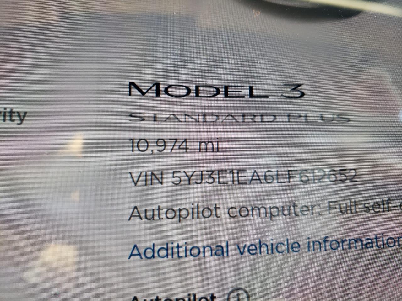 Photo 8 from auction – 2020 TESLA MODEL 3 with VIN 5YJ3E1EA6LF612652