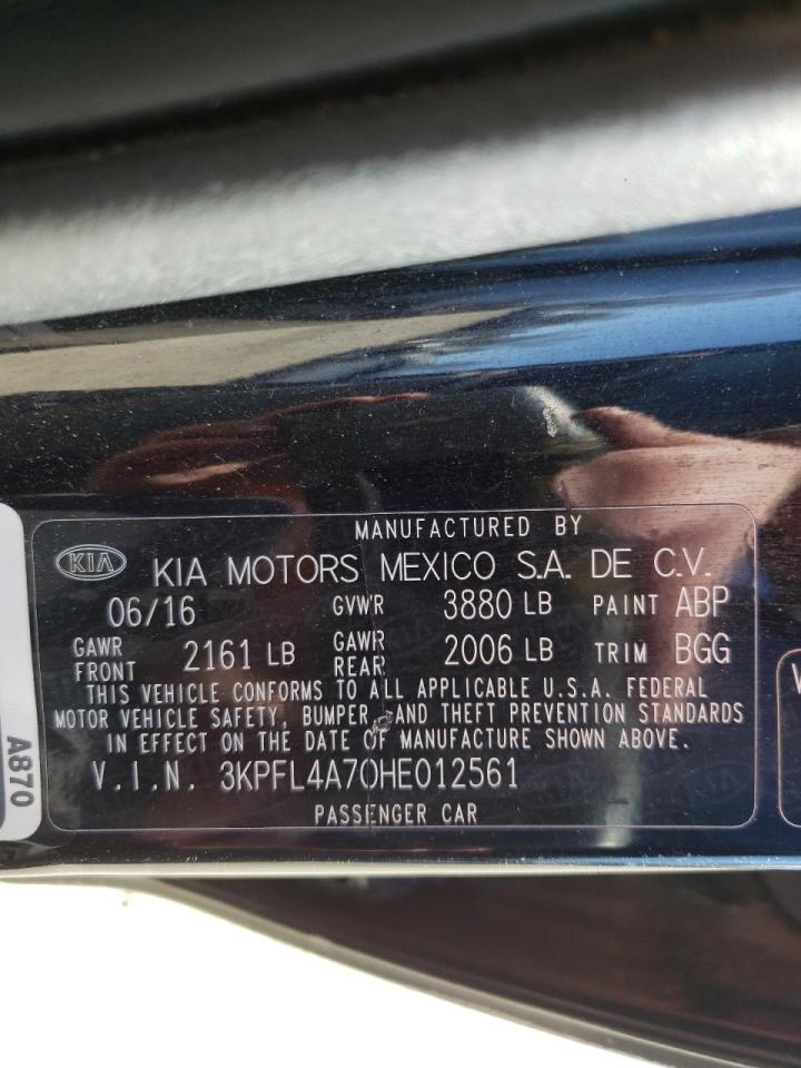 Photo 10 from auction – 2017 KIA FORTE LX with VIN 3KPFL4A70HE012561