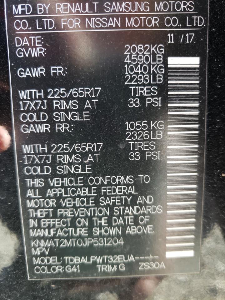 Photo 10 from auction – 2018 NISSAN ROGUE S with VIN KNMAT2MT0JP531204