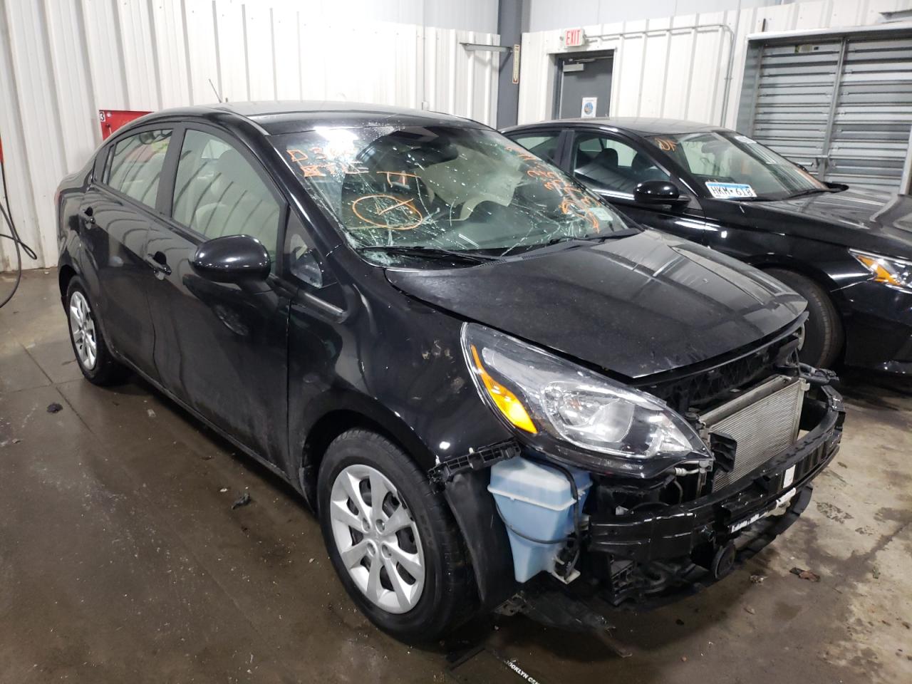 KIA RIO LX 2013 with VIN KNADM4A36D6167744 - Photo from auction