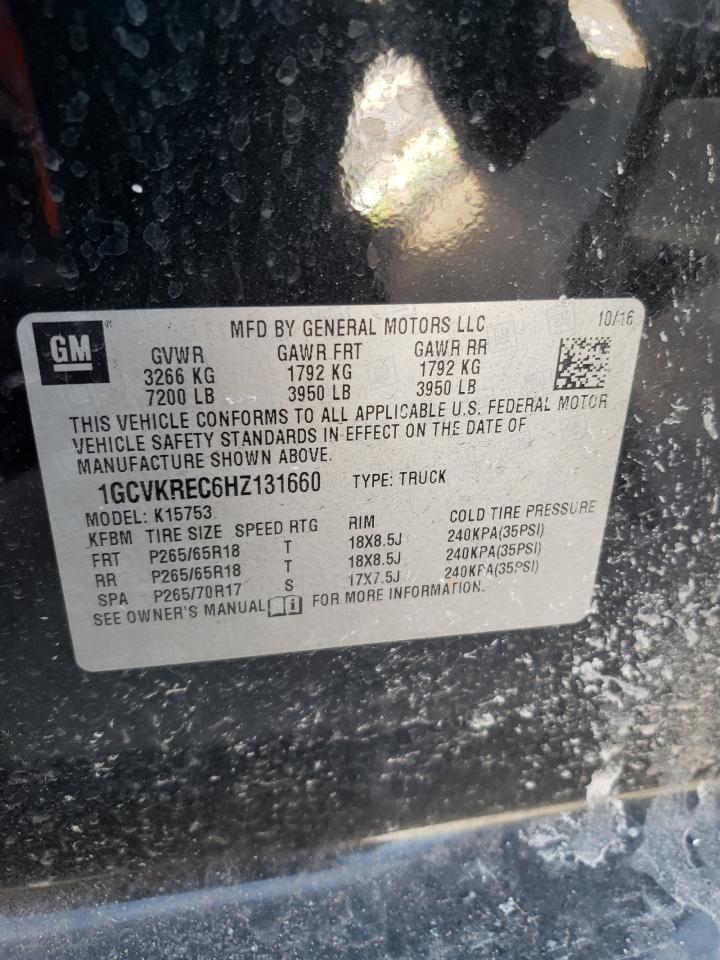 Photo 10 from auction – 2017 CHEVROLET SILVERADO with VIN 1GCVKREC6HZ131660