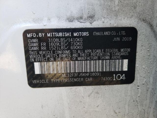 Photo 10 from auction – 2019 MITSUBISHI MIRAGE G4 with VIN ML32F3FJ5KHF18091
