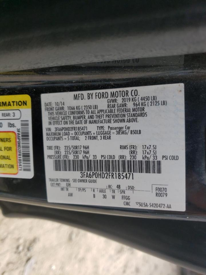 Photo 10 from auction – 2015 FORD FUSION SE with VIN 3FA6P0HD2FR185471
