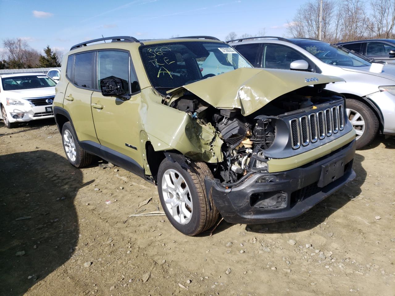 JEEP RENEGADE L 2015 with VIN ZACCJBBT7FPB99693 - Photo from auction