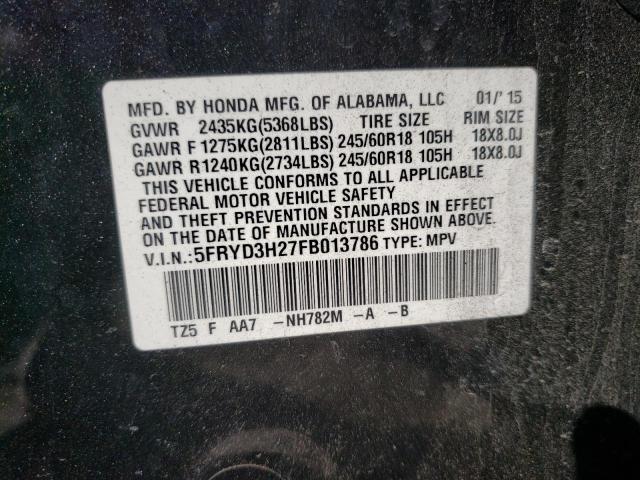 Photo 10 from auction – 2015 ACURA MDX with VIN 5FRYD3H27FB013786
