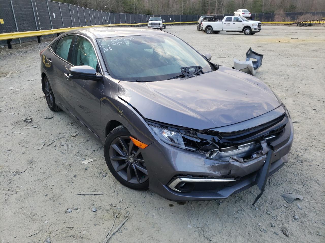 HONDA CIVIC EX 2020 with VIN 19XFC1F38LE005239 - Photo from auction